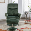 SC.Paddington Recliner Chair & Footstool in Moss Green